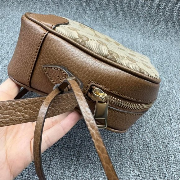 GUCCI Bree Brown Cloth Shoulder Bag 550-022625 - Picture 5 of 14